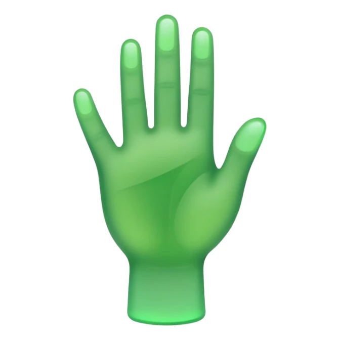 minimalistic green hand icon from Skyrim semi-transparent sticker