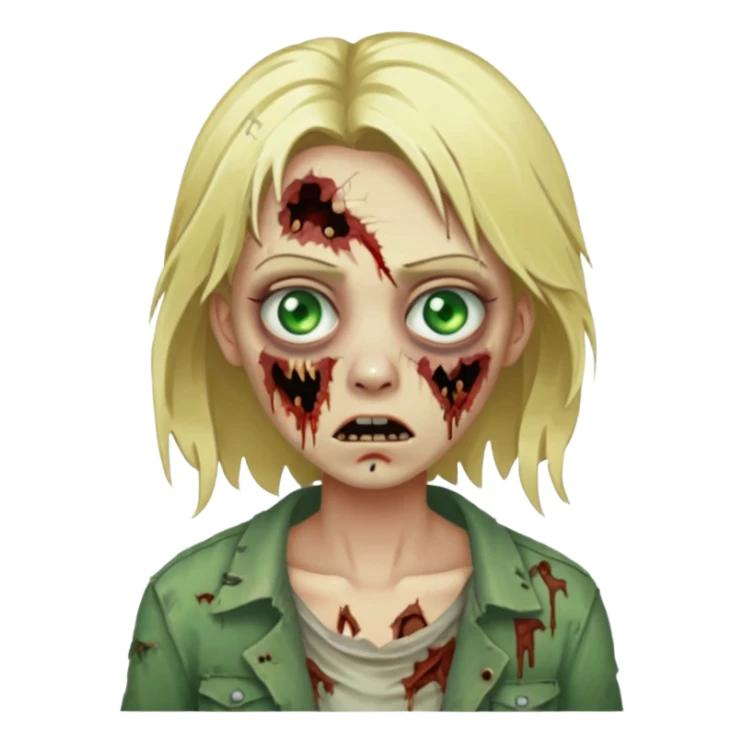 blonde zombie sticker