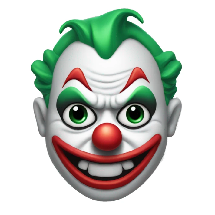 Angry clown holding a sign that says, "loser" sticker