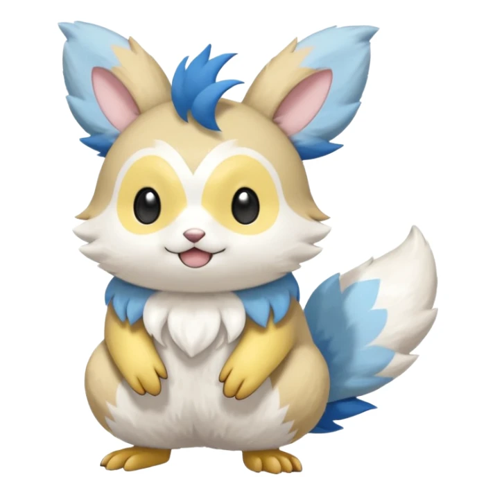 Watchog-Emolga-Pachirisu-Cacomistl-Fakemon-hybrid-creature (full body) sticker