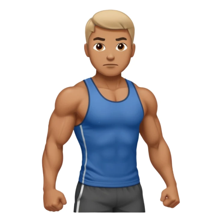 HOMBRE HACIENDO EJERCICIO SIN FONDO sticker