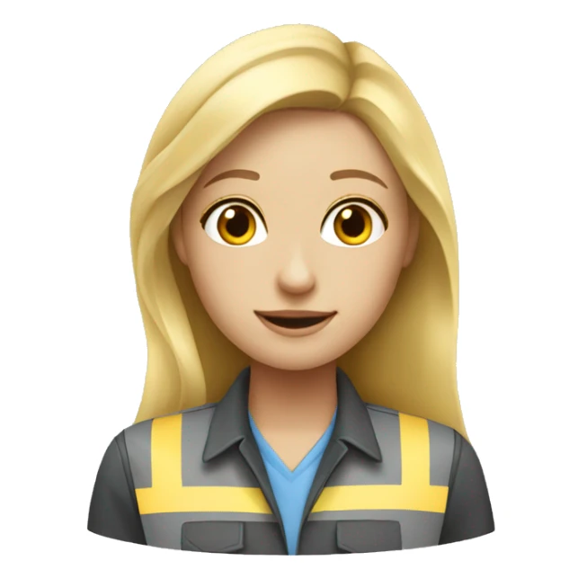 Pretty Blond Girl civil Engineer sticker
