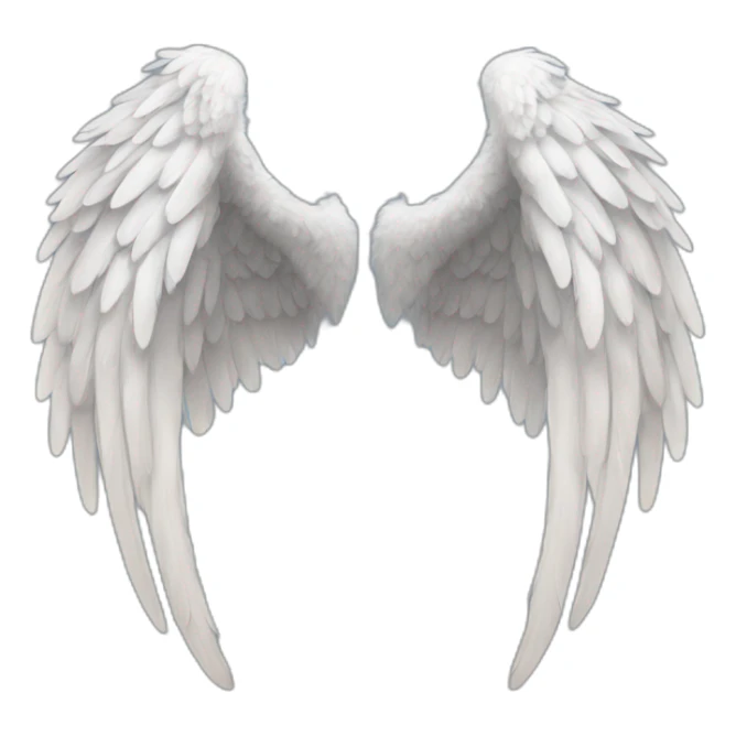 one pair of angel wings sticker