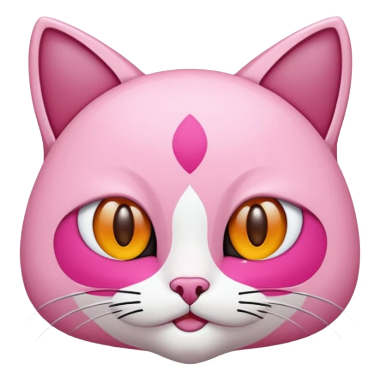 Pembe bir kedi kuyruğu İnce sticker