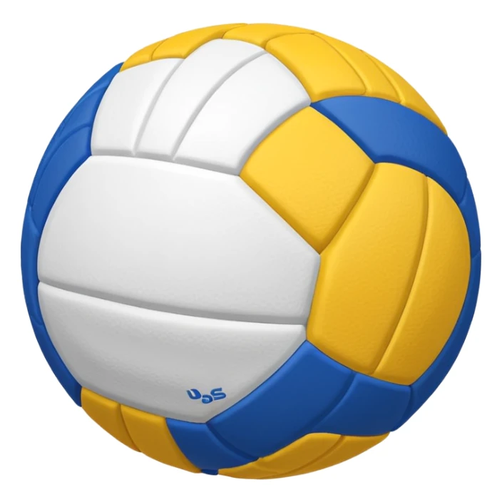 Pelota de voleibol BLANCO CON AZUL Y AMARILLO LOS 3 COLORES sticker