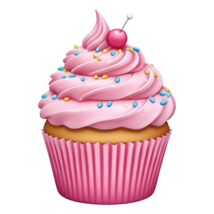 Cupcake with pink icing sticker