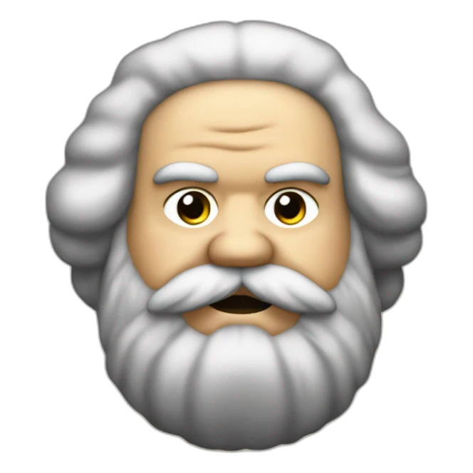 fat karl marx in the small kippah on the head sticker