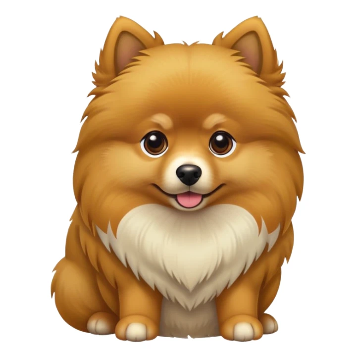 Una perro, tipo pomerania, de color marron-amarillo  sticker