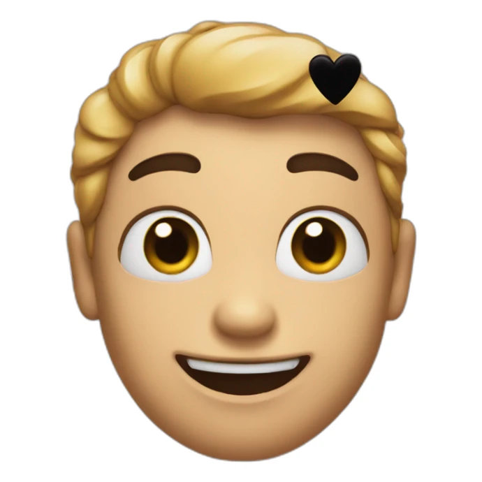 loved emoji with black hearts sticker