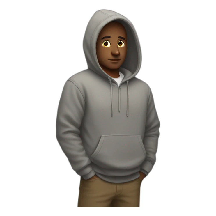 One Monday afternoon, Mike, adopting a very unusual style, wore a hoody sticker