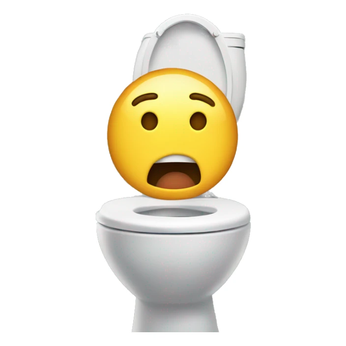 Toilet with man popping out of it sticker