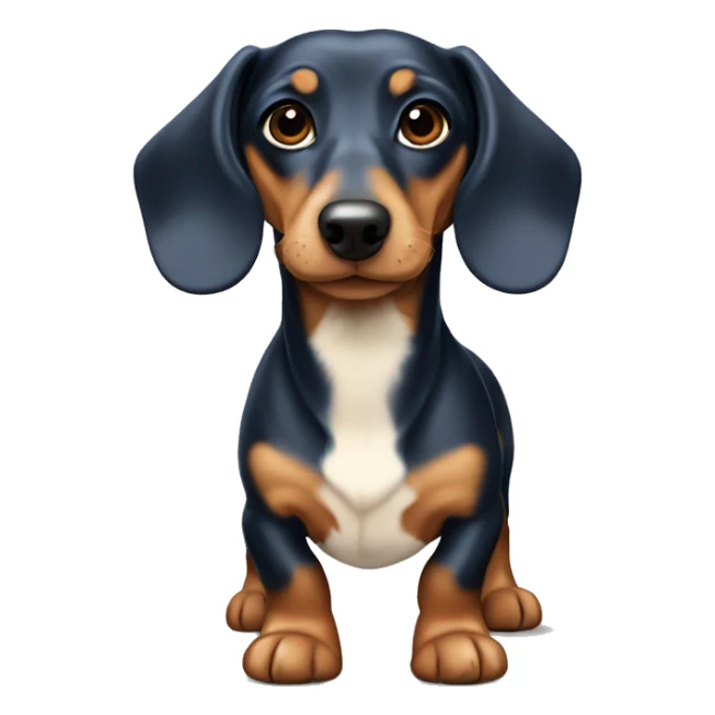 Blue, tan, and cream dapple dachshund  sticker