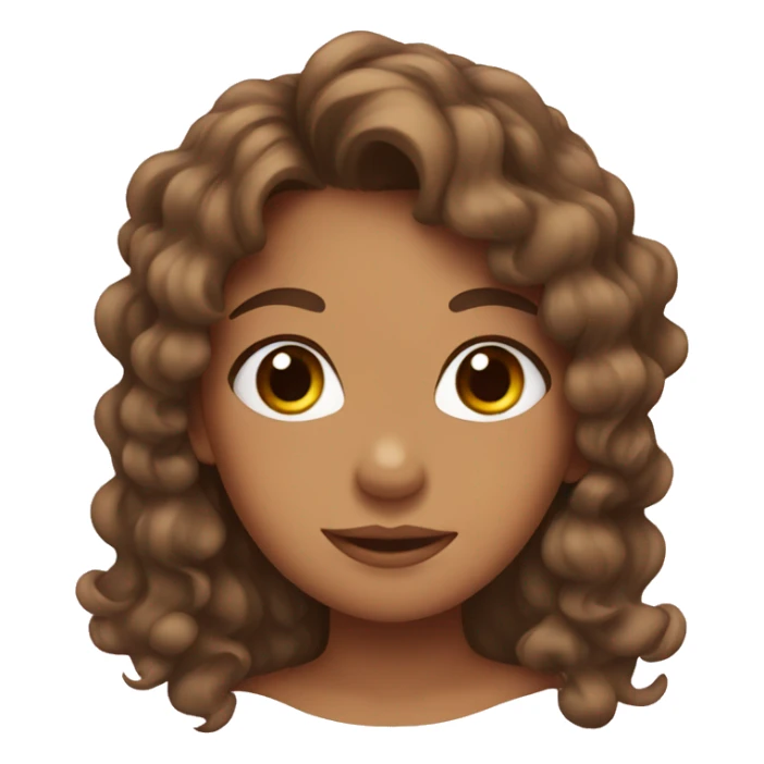 Tan girl with brown curly hair and a bow  sticker