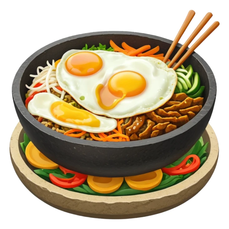 Create an emoji for Korean ishiyaki bibinba   sticker