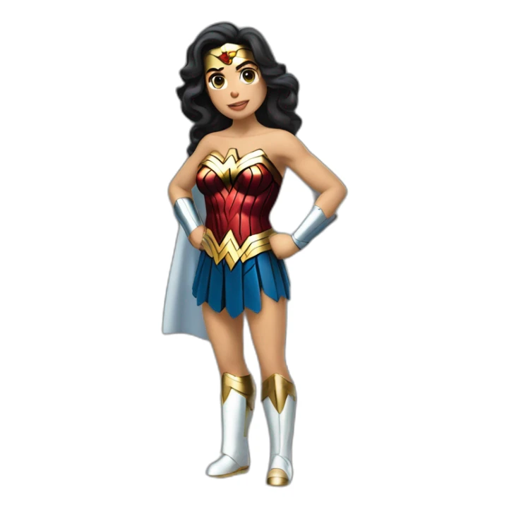 White Wonder woman stands sticker