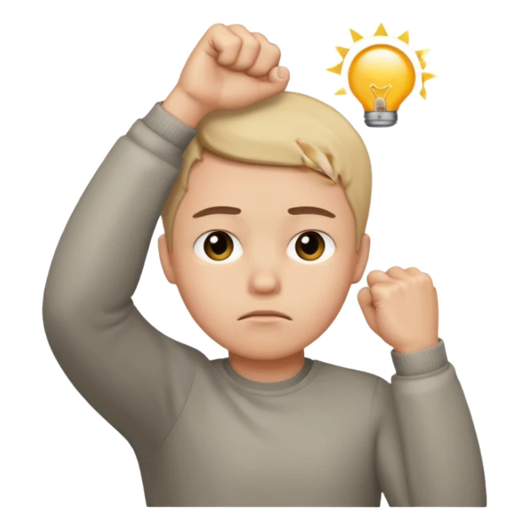 😔 this emoji with a fist over its head sticker