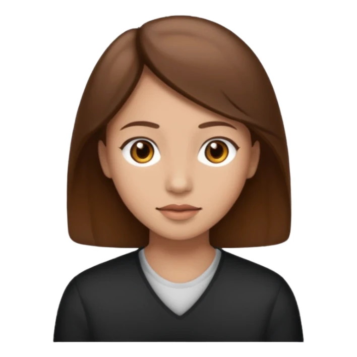 I am kinda ok looking with brown hair sticker