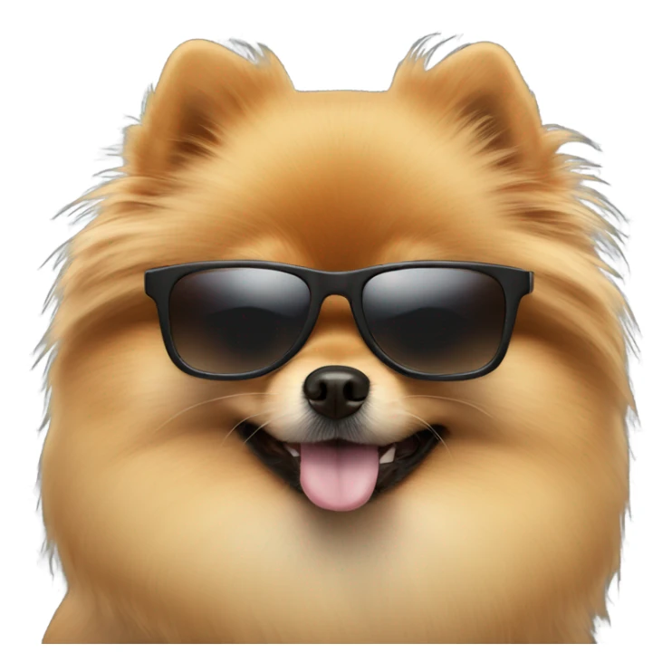 Tan Pomeranian with sunglasses sticker