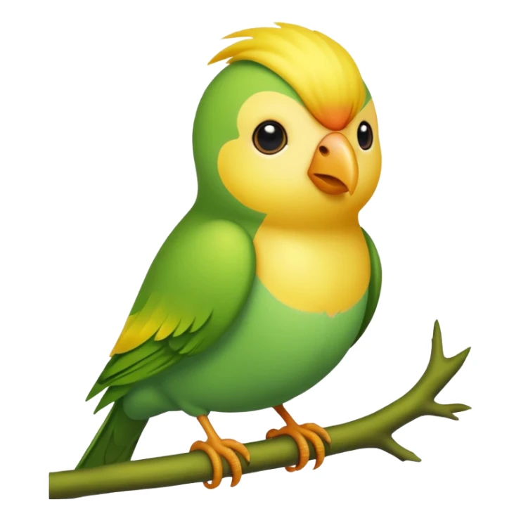 A love bird with color green and his head yellow  sticker