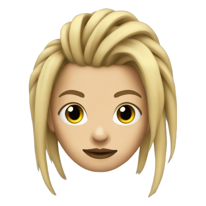 Punk girl dreads blonde sticker