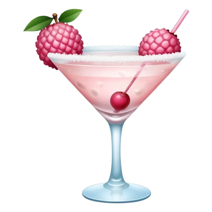 baby pink lychee martini drink sticker