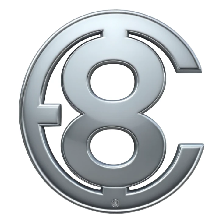 A double dollar sign emoji made of polished silver chrome, smooth metallic surface, glossy reflections, luxury swag vibe, minimal iOS emoji style, centered on white background sticker