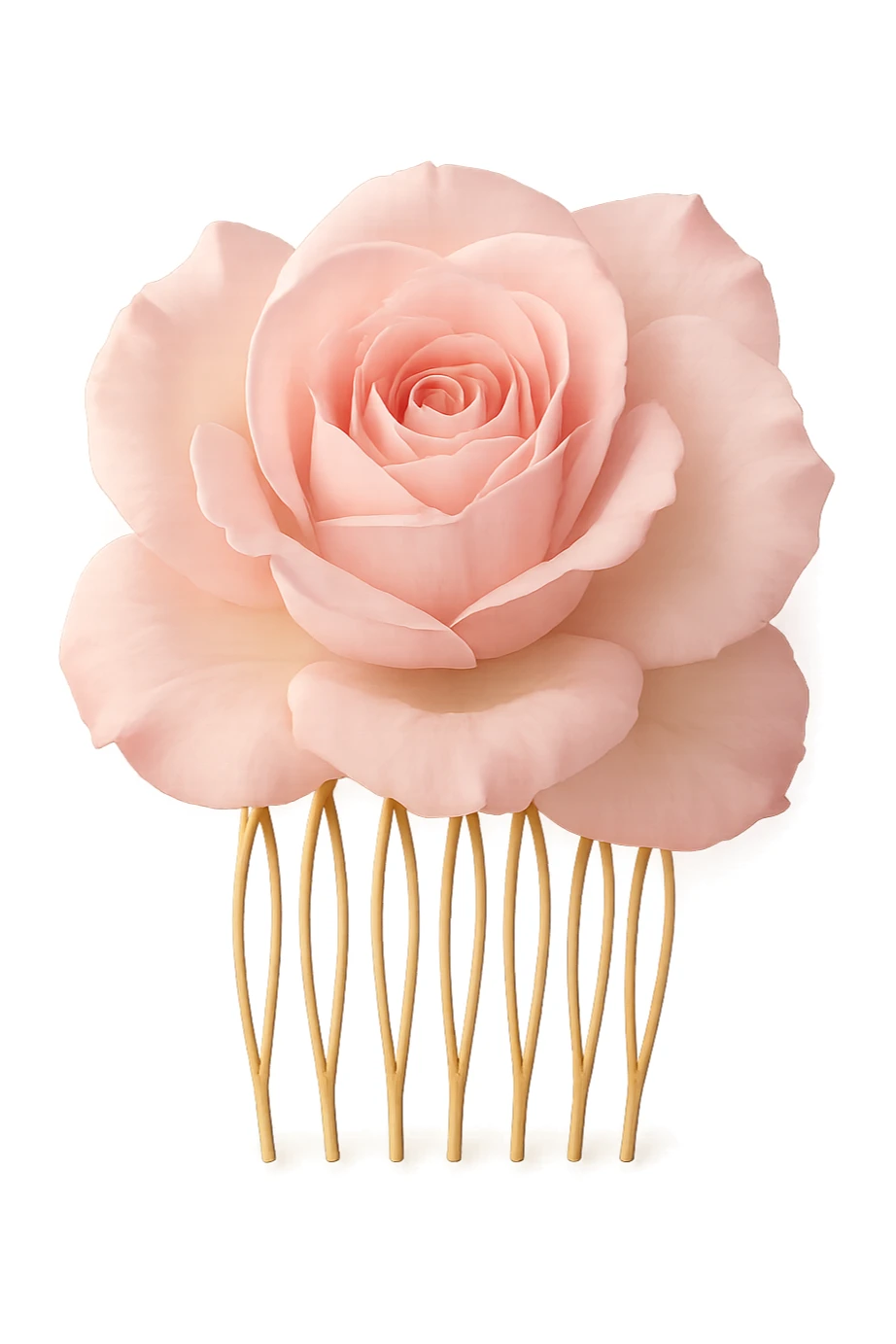 pink rose hair comb, soft and dreamy sticker
