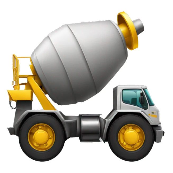 a cement mixer wearing gold jewelry sticker