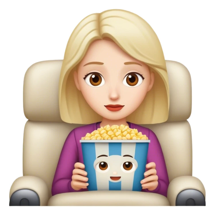 woman watching movie sticker