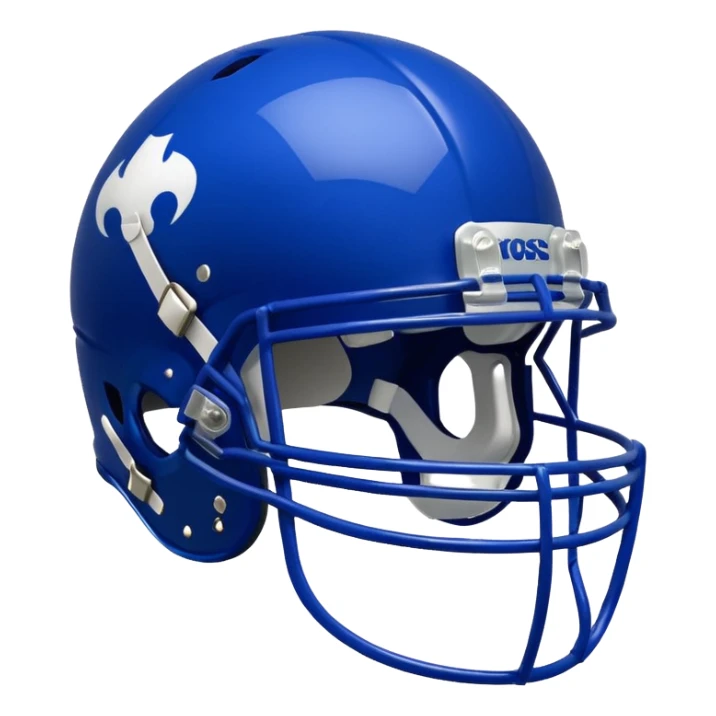 College football player helmet in deep royal blue color sticker