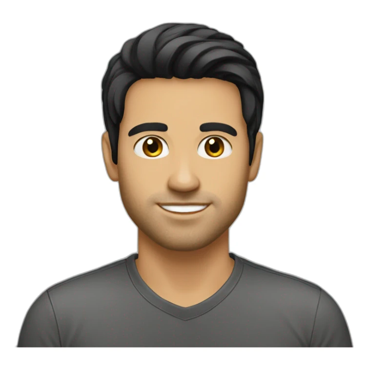 brazilian-white-guy-straight-black-hair sticker