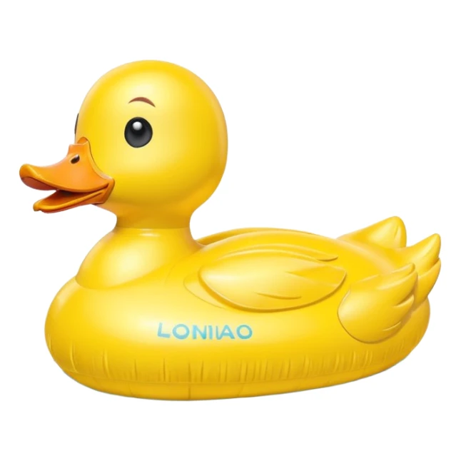 duck-shaped inflatable pool float floating on water, bright yellow rubber duck design, glossy plastic texture, gentle water ripples, summer pool vibe, 3D cartoon style, mobile game icon style, clean composition, no people, no text, no watermark

 sticker