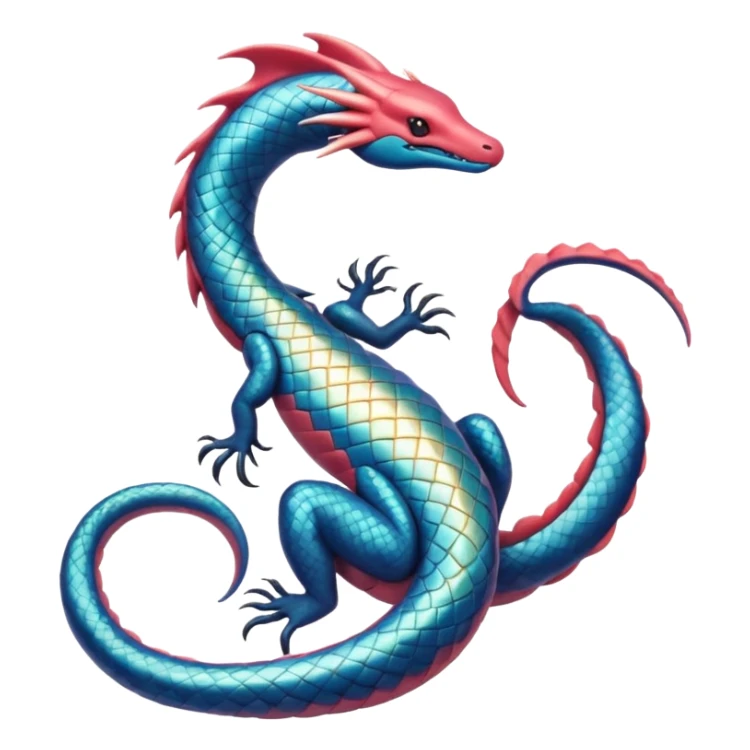 Salandit-Milotic-Fakémon-hybrid-creature (full body)  sticker