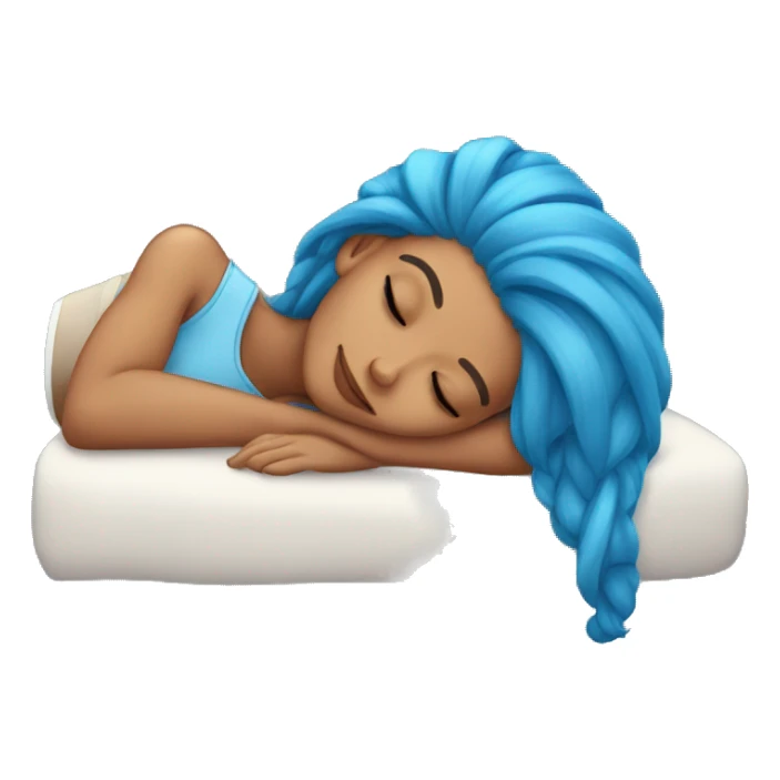 Ariana sleeping with blue hair sticker