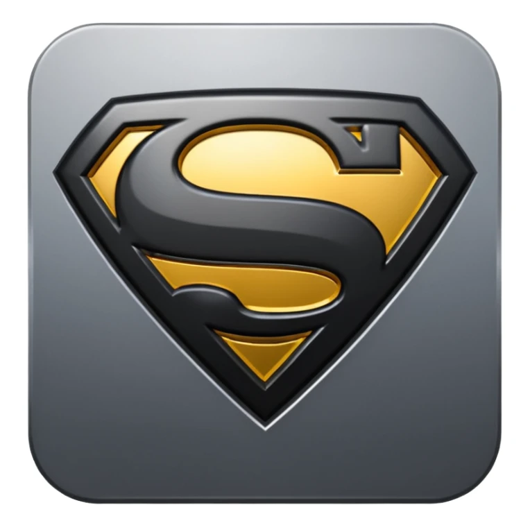 Superman Symbol Man of Steel black sticker