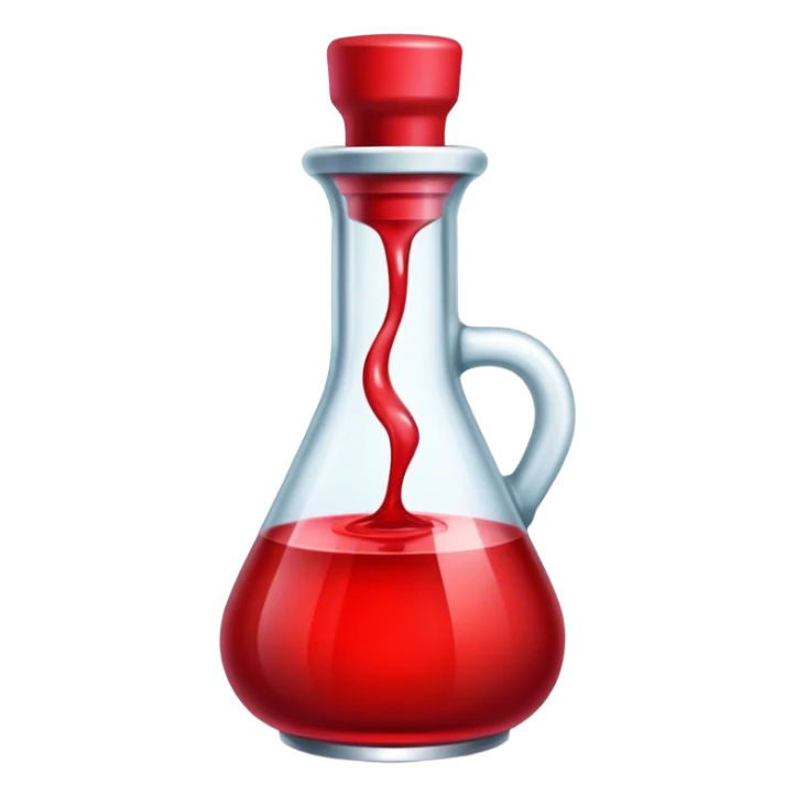 dnd item icon, red health potion bottle. sticker