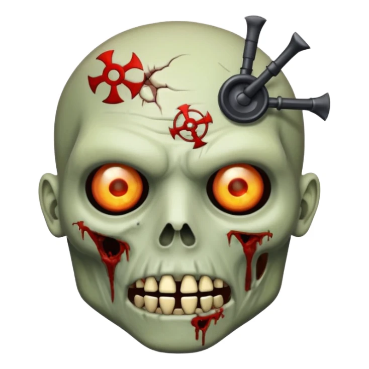 zombie head crosshair sticker