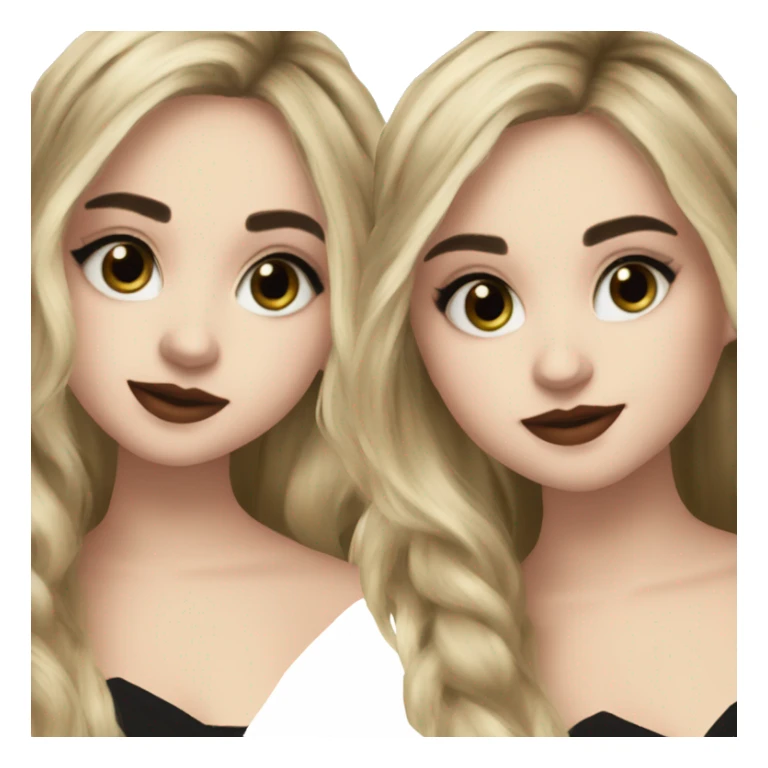 Sabrina carpenter with black hair sticker