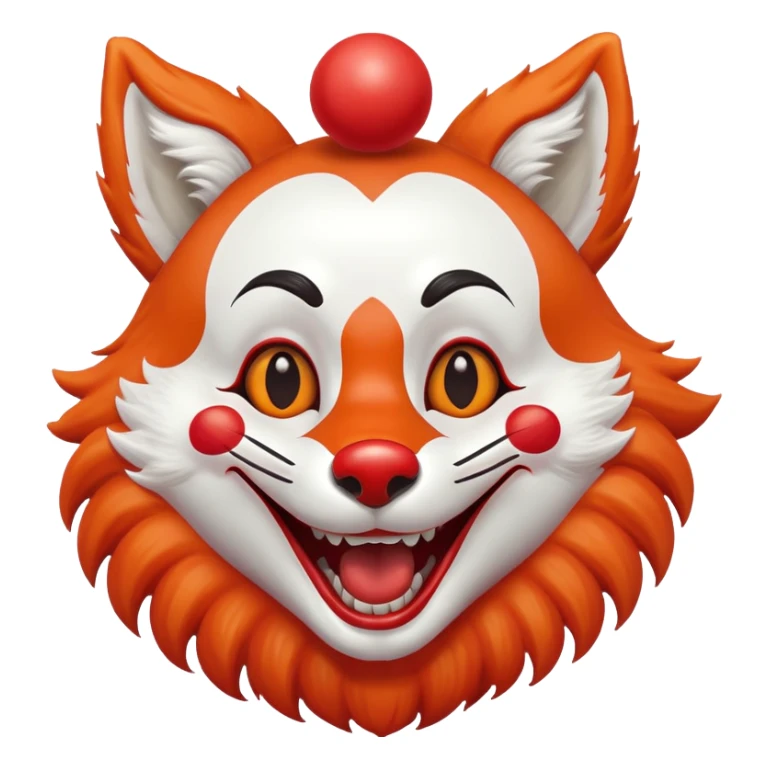 Fox clown sticker
