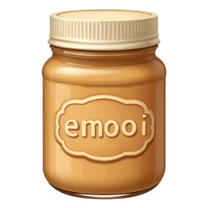 Peanut butter in a hot sauce jar sticker