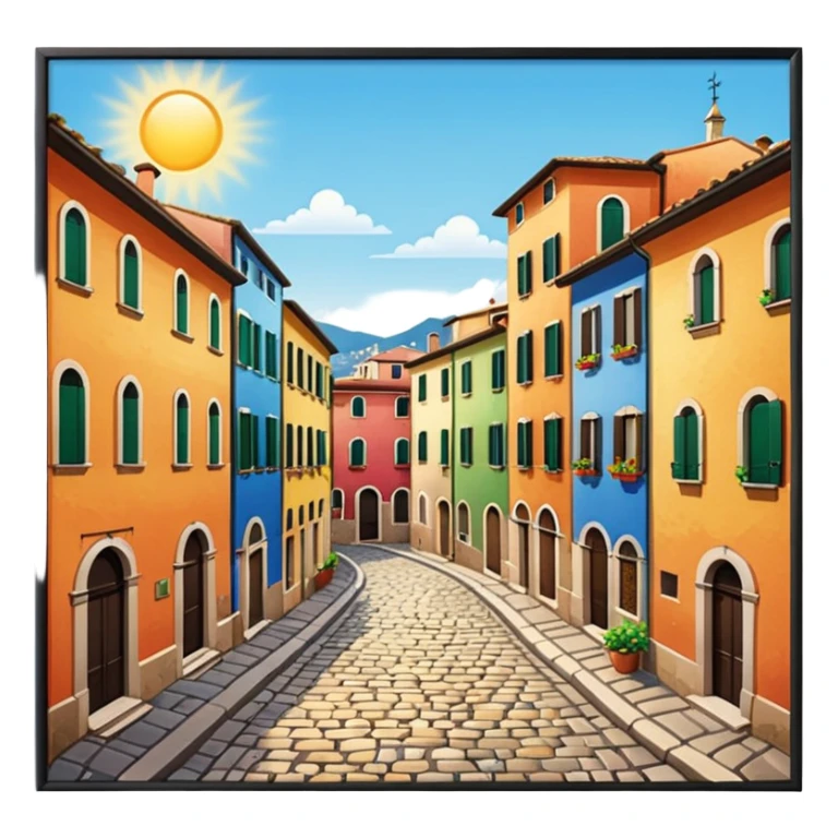 postcard of italy sticker