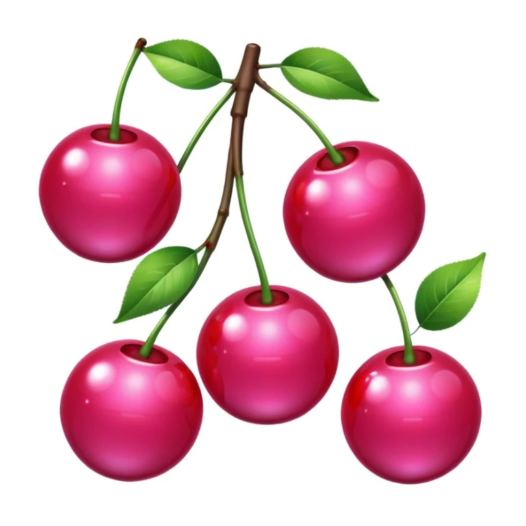 Cherries, but the cherries are pink discoballs instead sticker