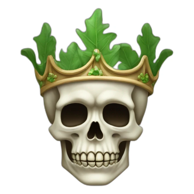 Tête de mort avec une crête verte sticker