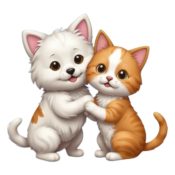 Dog plus cat sticker