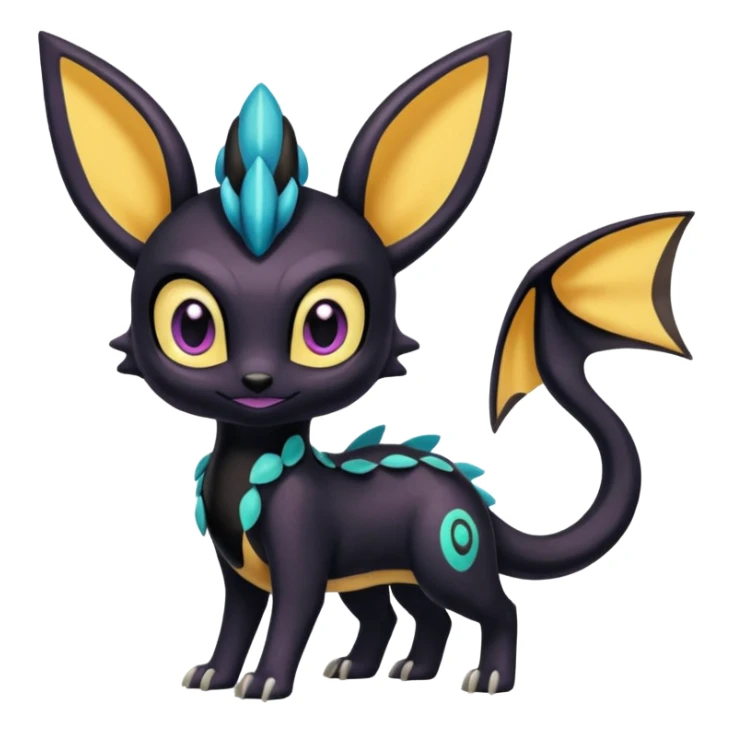 Meloetta-Umbreon-Spyro-Toothless-Stitch-Pokémon-Fakémon-creature-hybrid sticker