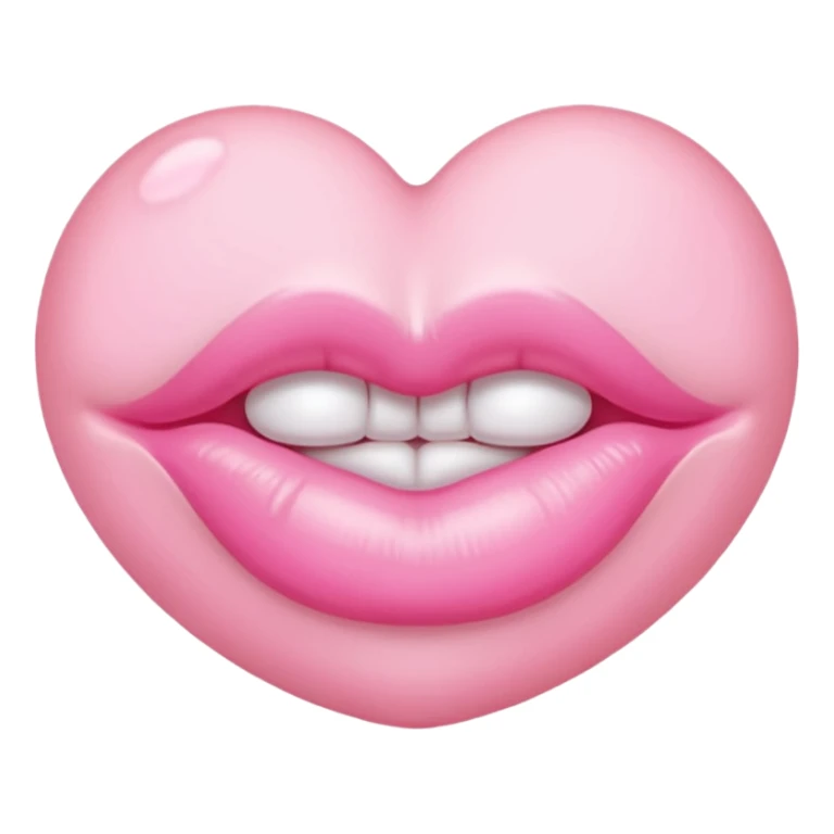 Pastel pink kiss mark sticker