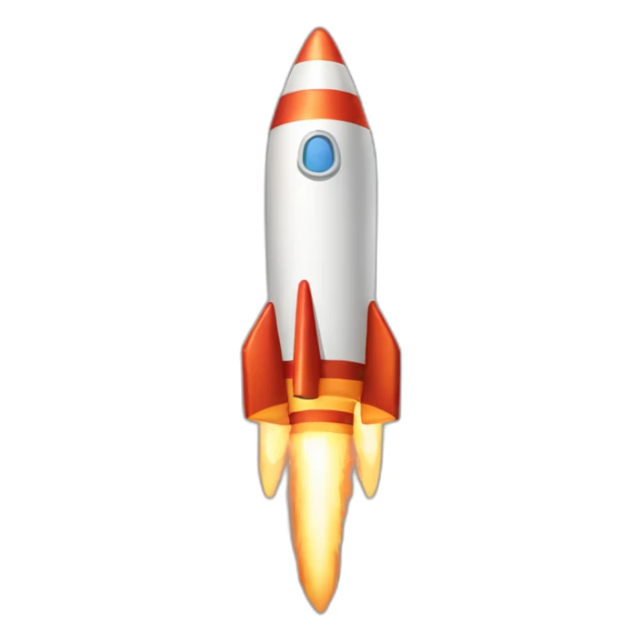 A fiery rocket to represent a grand start or fast progression in the game. sticker