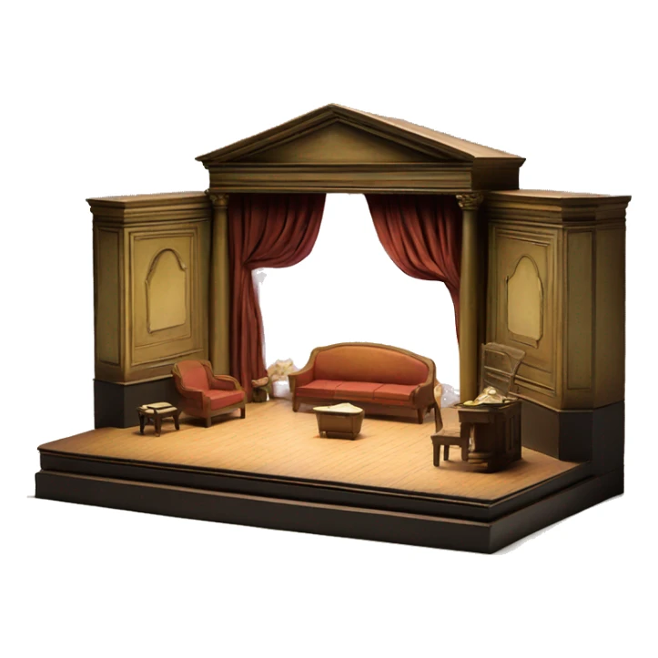 scenography scenic maquette model theatre set model  sticker