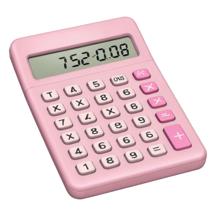 Pale Pink tax Calculator sticker