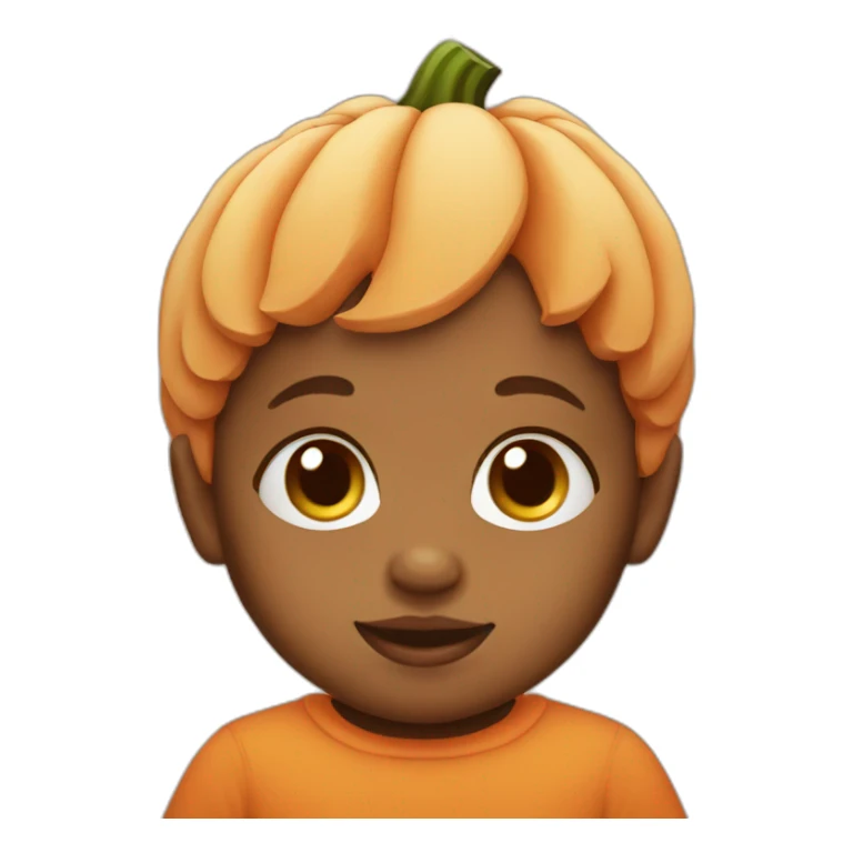 Baby light skin disguised as a pumpkin sticker